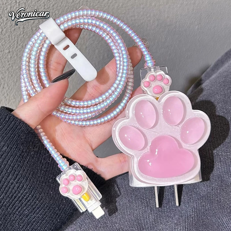 5 IN 1 Case IPhone Charger Pelindung Kabel Charger iphone Roll Pelindung Charger Ponsel Charger Peli