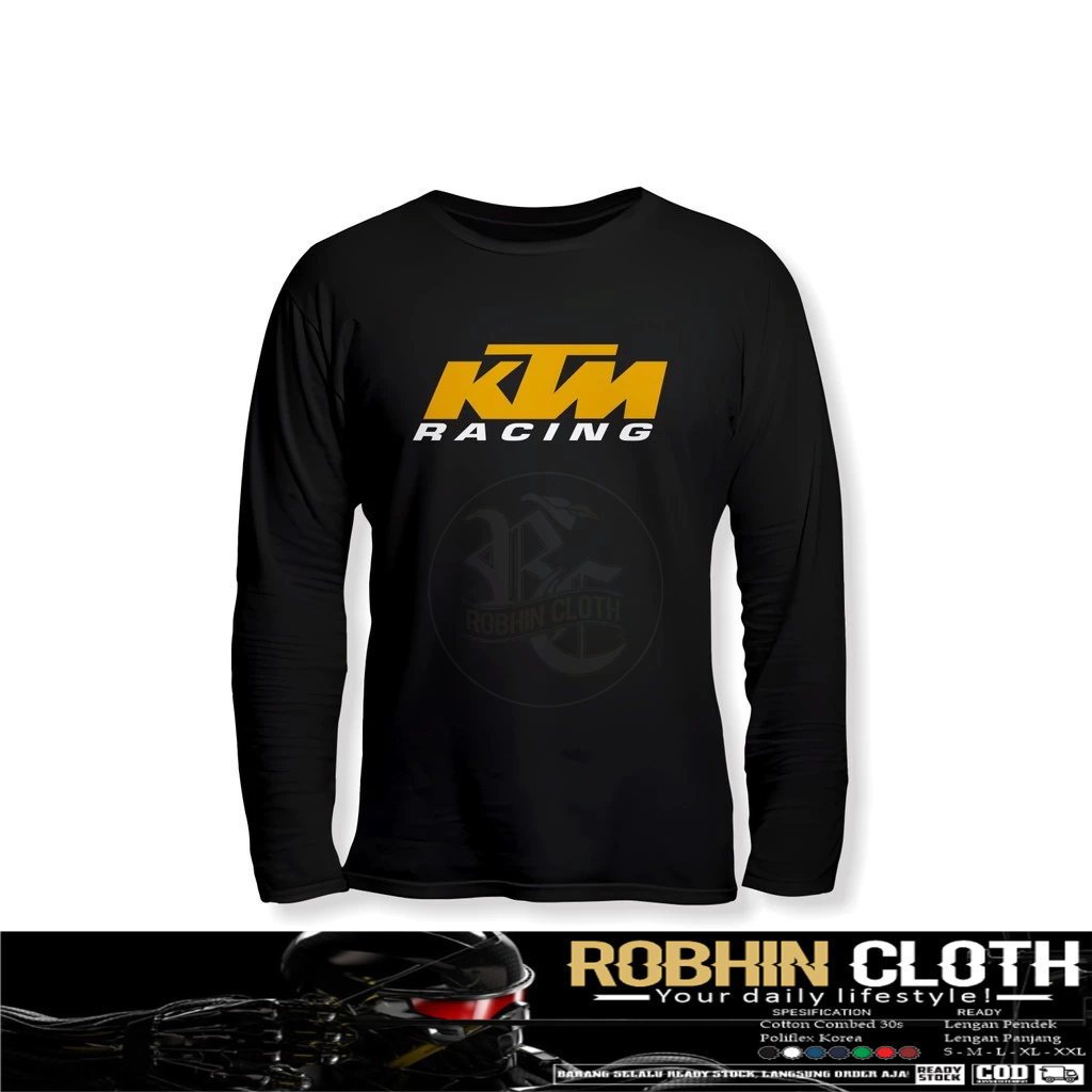 Kaos Baju KTM Racing Lengan Panjang Baju Otomotif