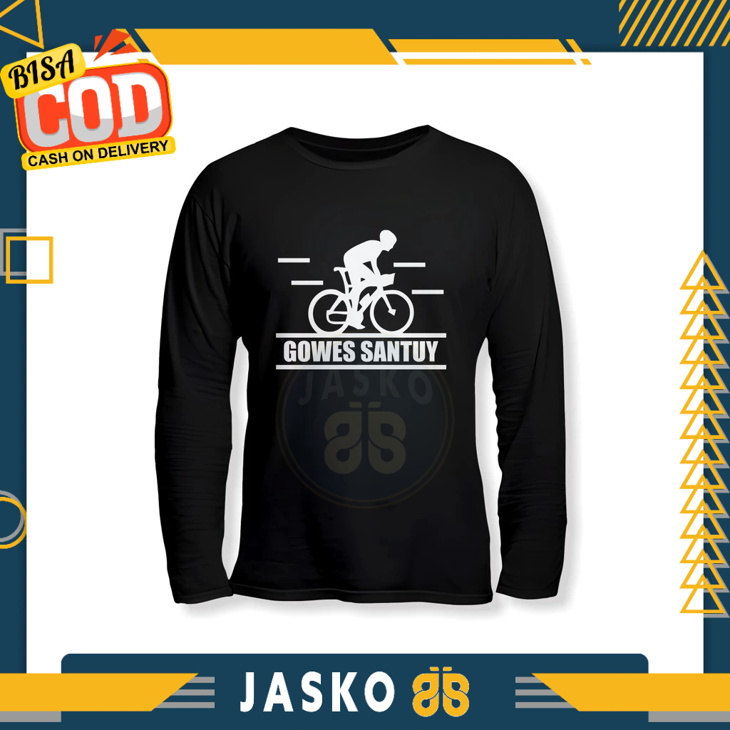 Baju Tshirt Sepeda Gowes Santuy Lengan Panjang Baju Sport