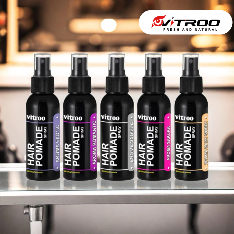 Vitroo Pomade Minyak Rambut Hair Pomade Spray Waterbased Aroma Wangi Minyak Rambut Pria
