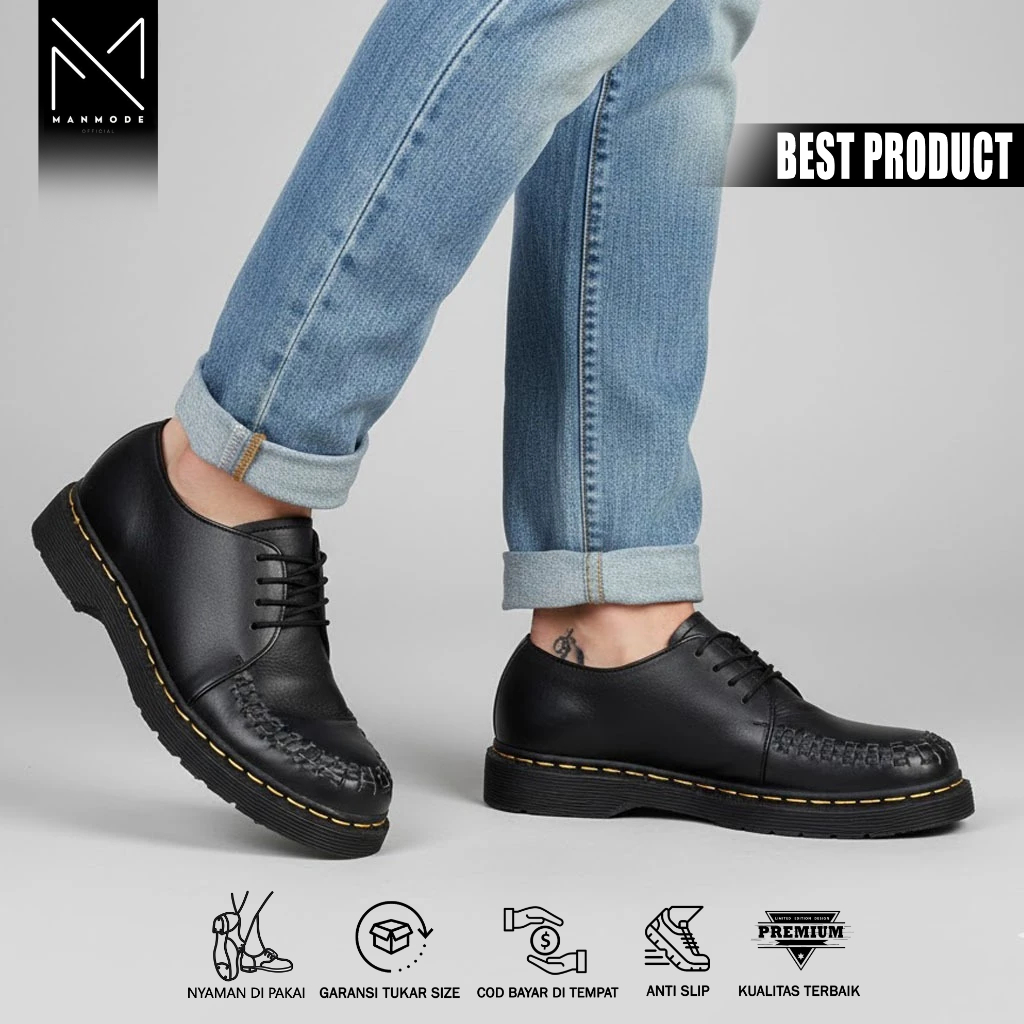 Sepatu Kulit Pria - Fashionable dan Tangguh - OLIVER