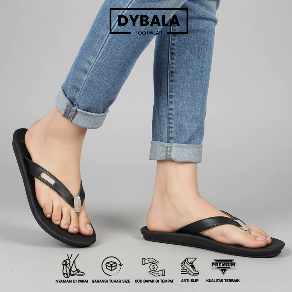 Sandal Sendal Jepit Kulit Asli Pria Cowok Ori Murah Terbaru - BIAN