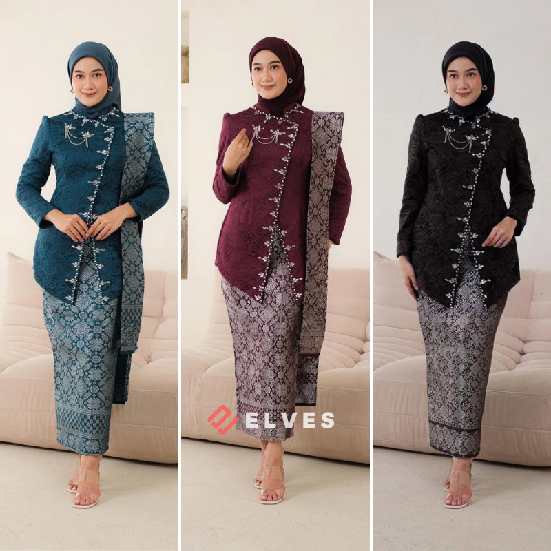 Trend Masa Kini Kebaya Setlan Kondangan Baju Kebata Moderan Bj Kbaya Brukat One Set Kebya Set Kebaya
