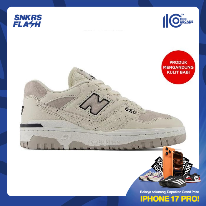NEW BALANCE 550 Linen Beige Sepatu Sneakers Wanita - BBW550RB - Size 37