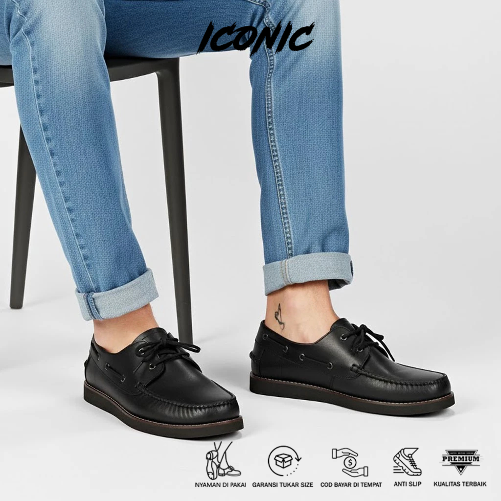 Sepatu Kasual Formal Kerja Kulit Asli Kantor Kondangan Pria Cowok Cowok - DIVAS