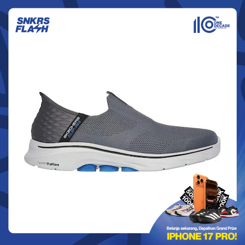 SKECHERS Go Walk 7 Easy On 2 Charcoal Sepatu Sneakers Pria - 216641CCBL - Size 45