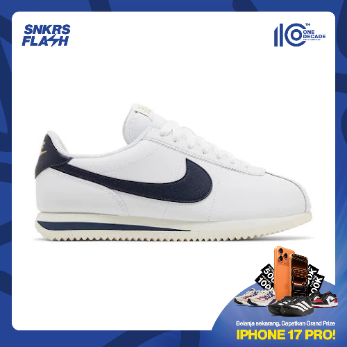NIKE CORTEZ OLYMPIC WHITE BLACK Sepatu Sneakers Wanita - HJ9343100 - Size 38.5