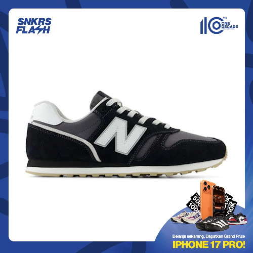 NEW BALANCE 373 BLACK WHITE Sepatu Sneakers Pria