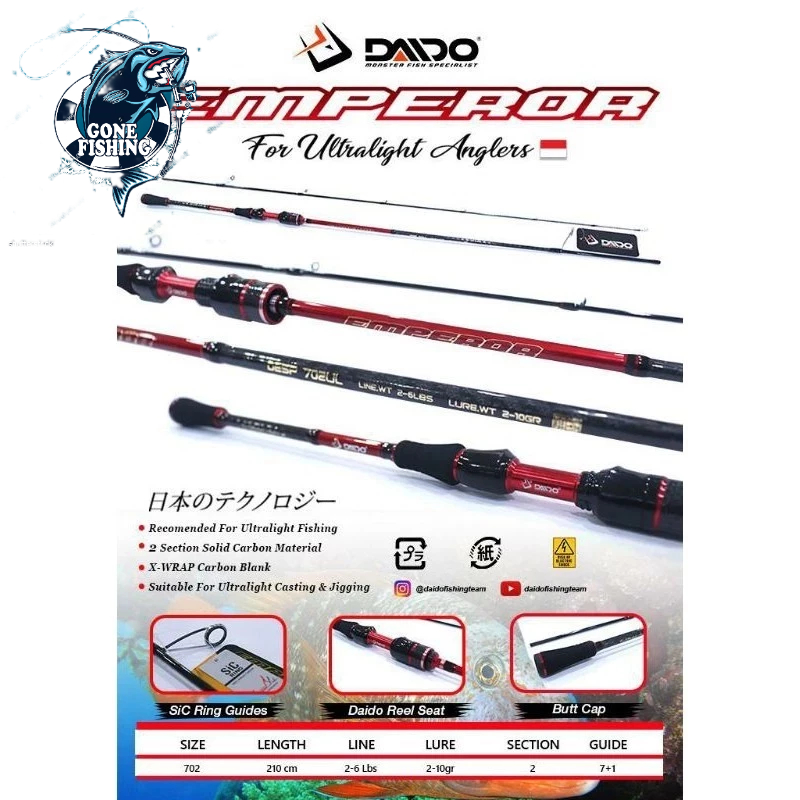 Joran Daido Emperor 662-702 Ultralight 2-6 LB / DAIDO EMPEROR black mamba / PRO SERIES