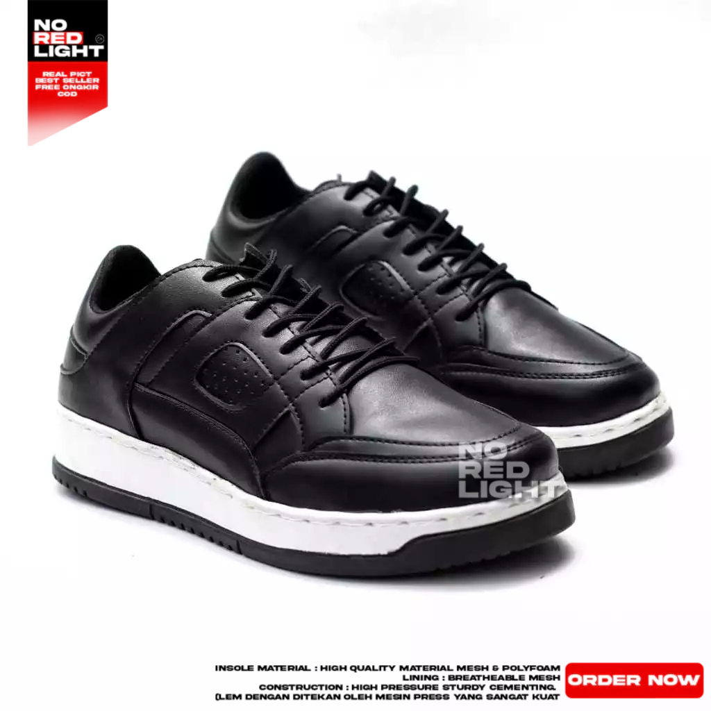 Sepatu Sneakers Pria Full Black Chunky
