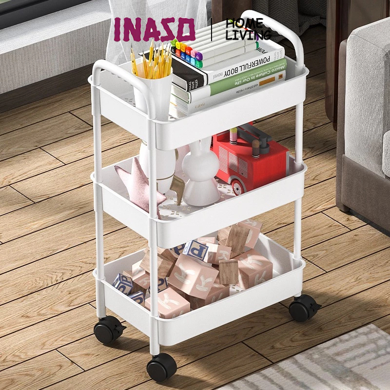 INASO Rak Troli dorong rak kamar mandi rak buku Kamar rak sudut ruang tamu Rak Tempat Penyimpanan HR