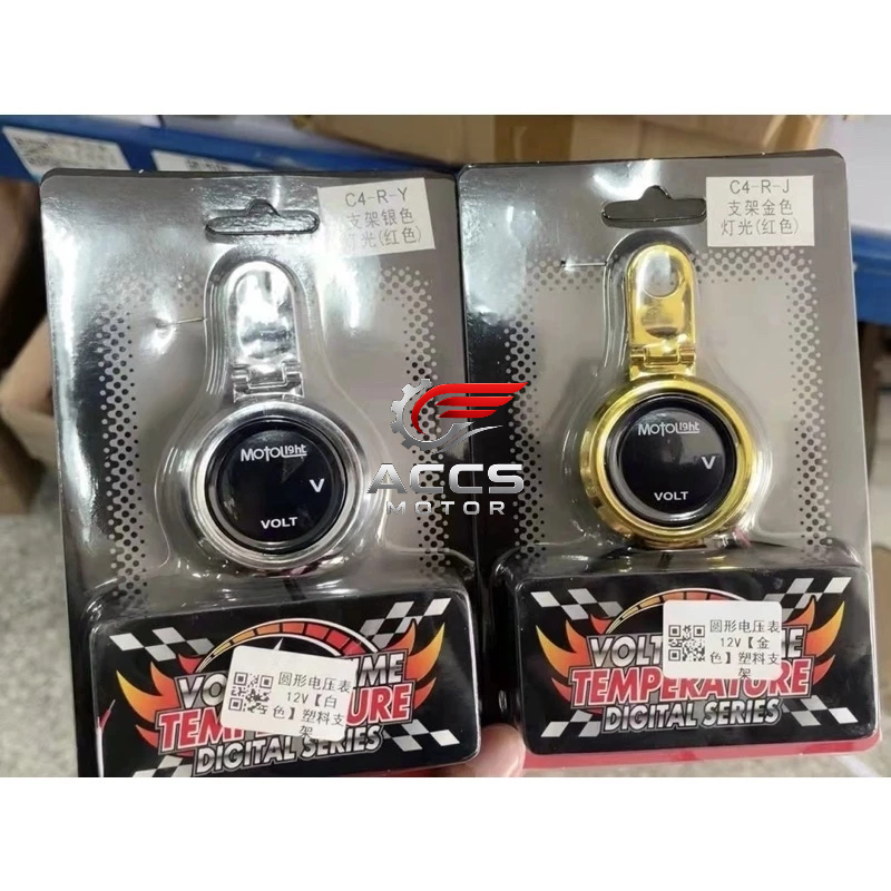 Voltmeter Aki Digital BULAT Led Plus Breket Dudukan Spion Volt Meter Universal Nmax Aerox Scoopy
