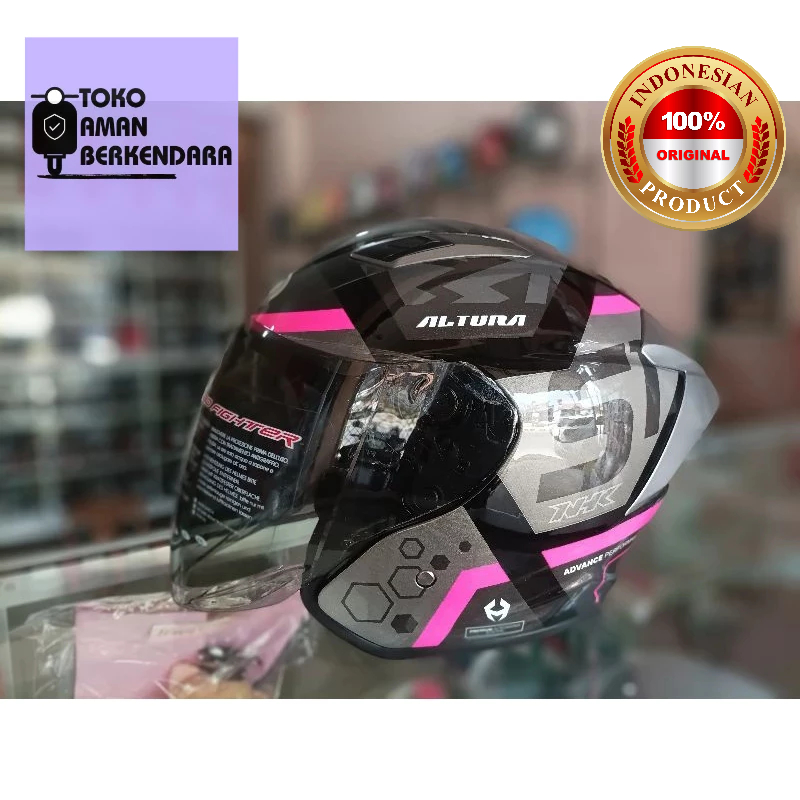 Helm NHK R1 ELITE Motif Altura dan Dim Grey gloss & doff