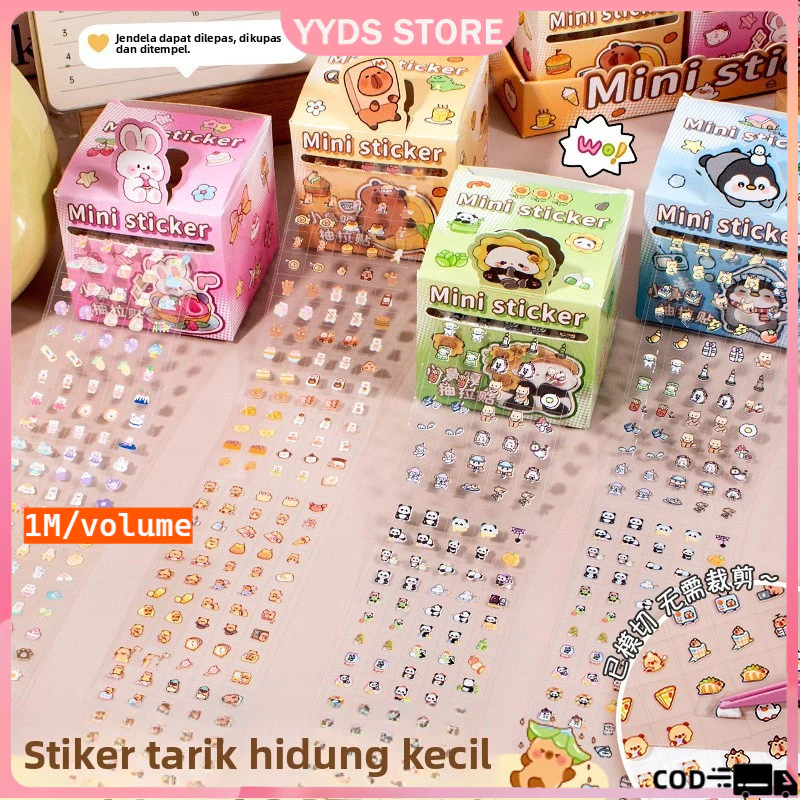 Ready Stiker Capybara Transparan Kapibara Kartun / Stiker lucu kartun mini/Sticker Hologram Laser /S