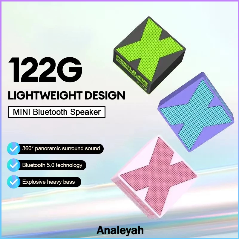 X1 Bluetooth Speaker Wireless Outdoor BT 5.0 Portable Subwoofer Stereo Surround Sound 40mm Mini Blue