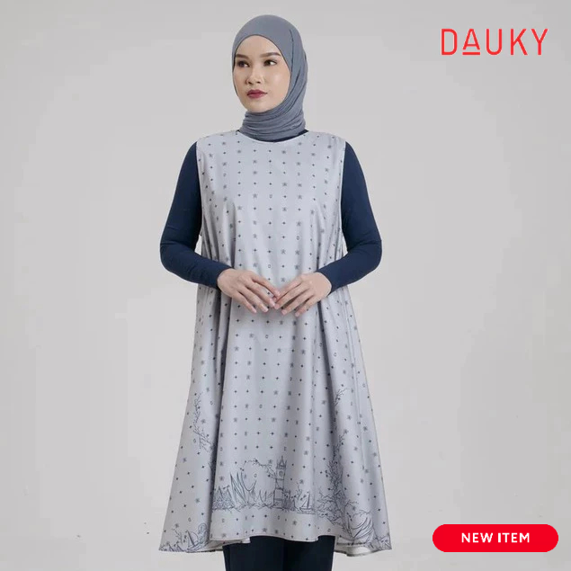 Dauky Baju Atasan Wanita L Tunic Sleeveless Wanderer Motif