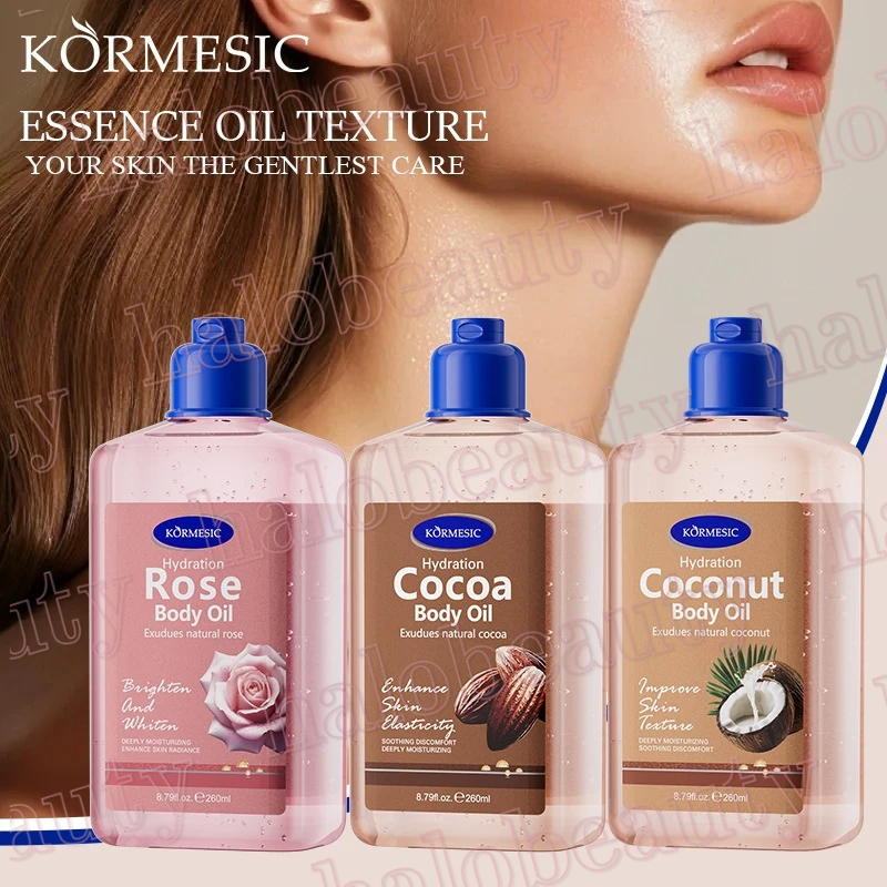 Coconut Body Oil Massage Oil Treatment Whitening Body Serum 260ml Booster Pemutih Pencerah Badan Ton