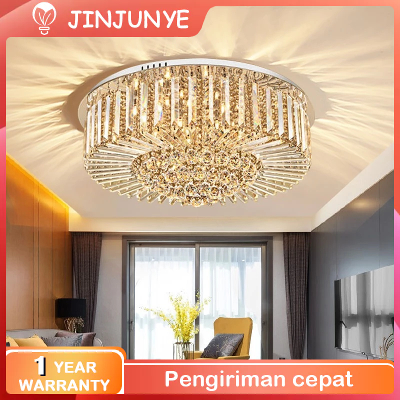 Lampu Gantung Ruang Tamu Kristal Lampu Hias Plafon Kristal / Lampu Hias Gantung Bohlam Termasuk LED 