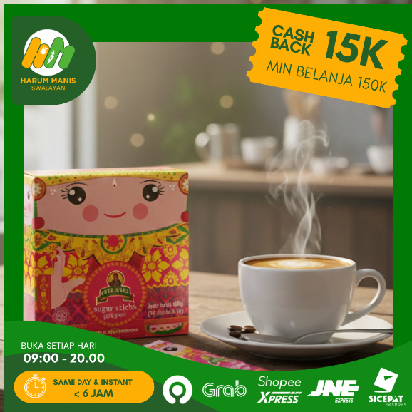 GULAKU SUGAR STICK 600GR / GULA STICK 75S X 8GR / GULA STICK / GULA STICK PRAKTIS