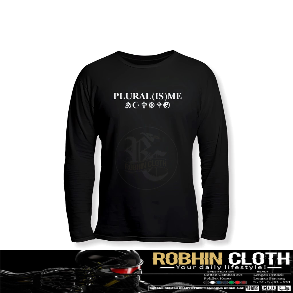 Kaos Baju Pluralisme Indonesia Lengan Panjang Kaos Distro