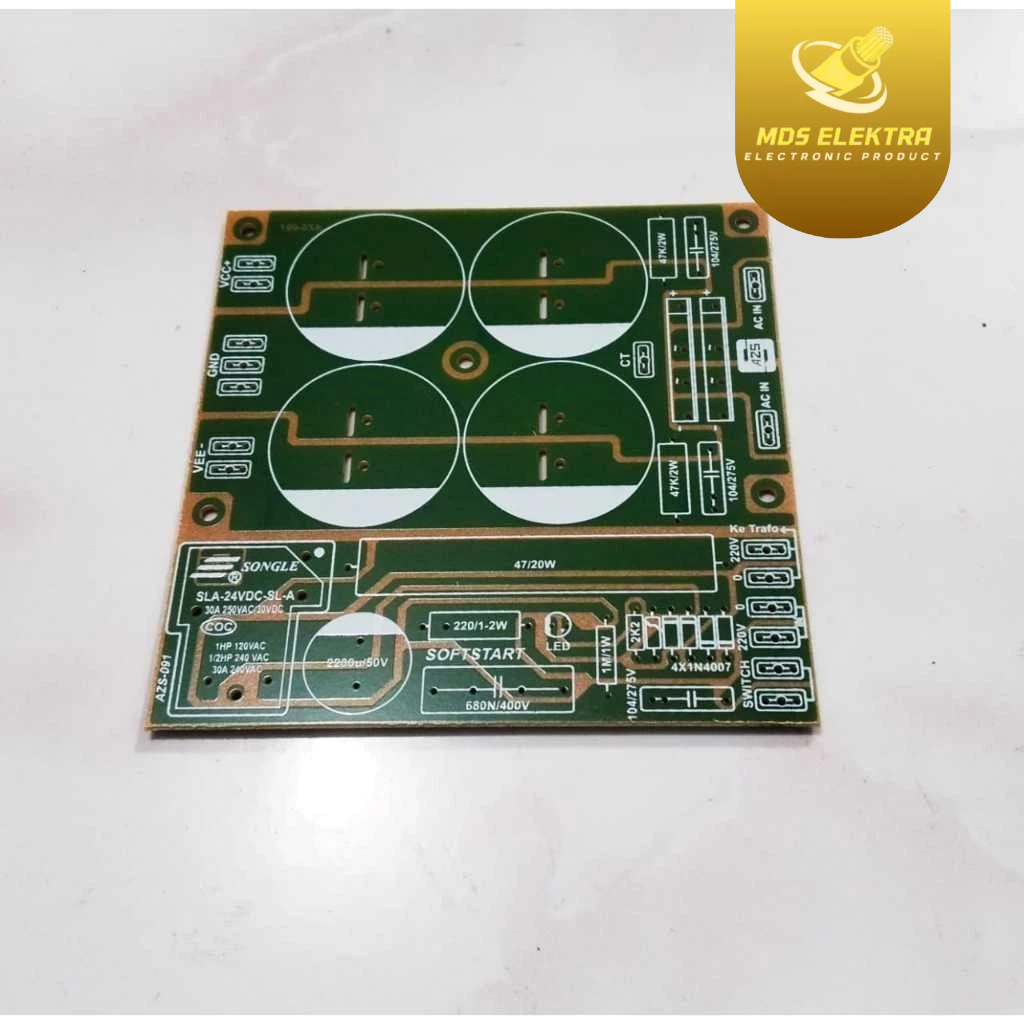 PCB PSU 4 Elco + Softstart 4 ELCO SOFTSTART PCB