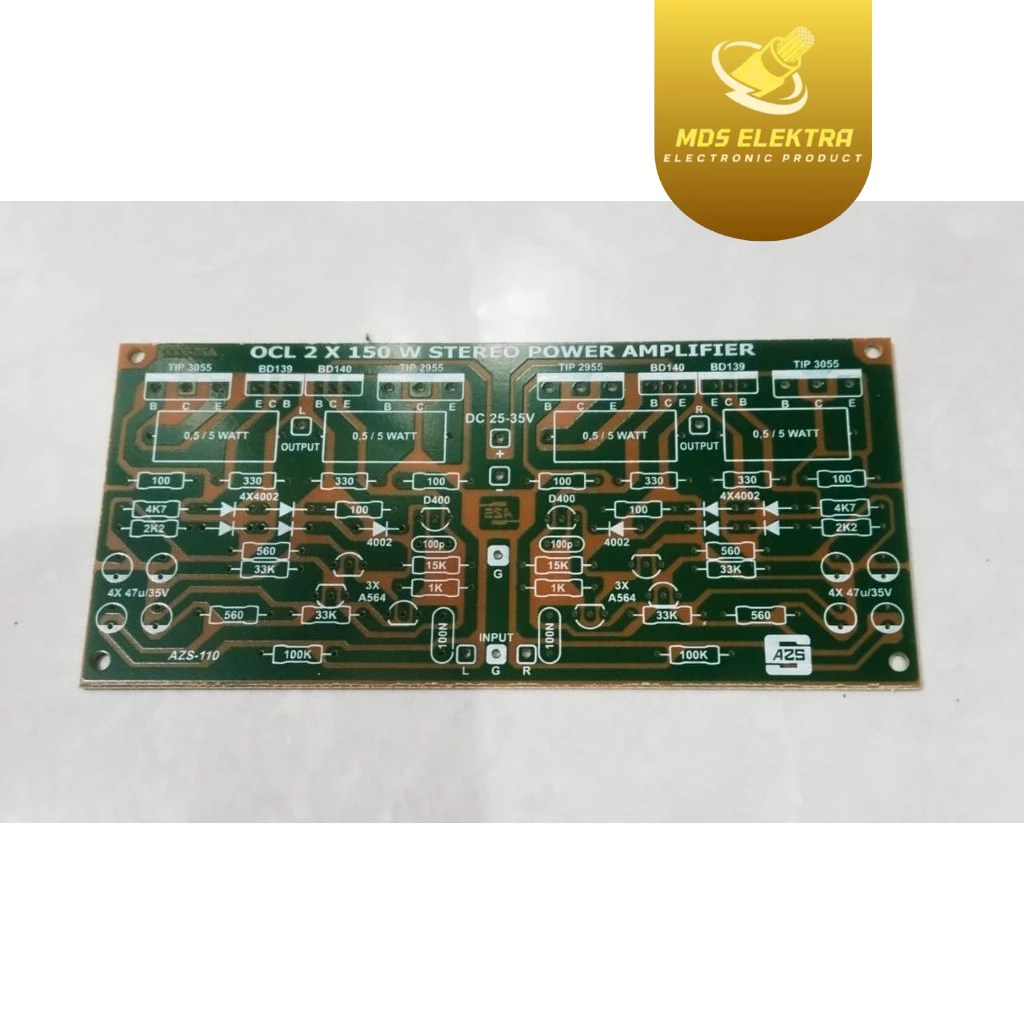 PCB Power 150 Watt OCL Stereo AZS 110