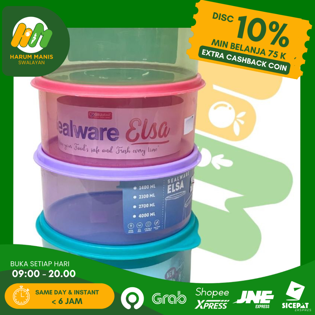 KOTAK MAKANAN KEDAP UDARA ELSA GBU / SEALWARE PLASTIK SERBAGUNA