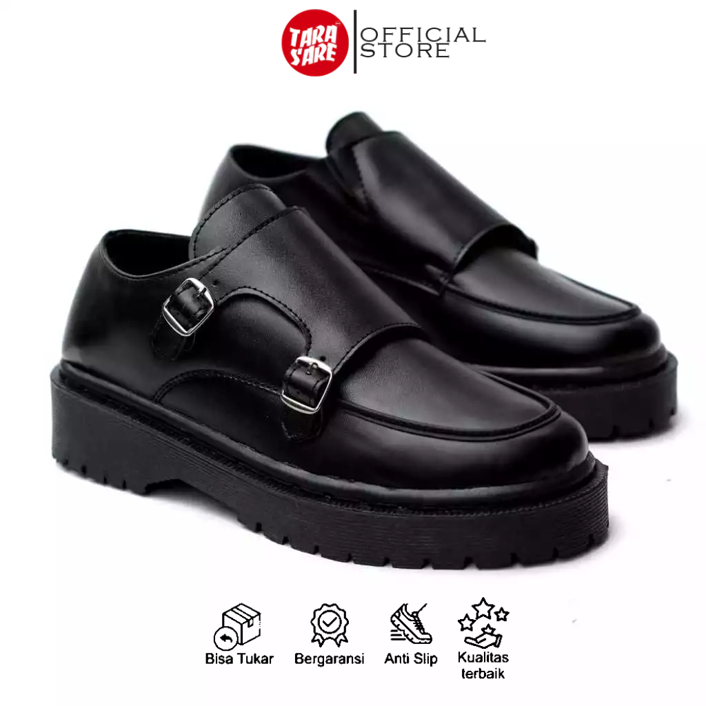 Sepatu Loafers Formal Pantofel Kerja Sole Chunky Tebal 39-45