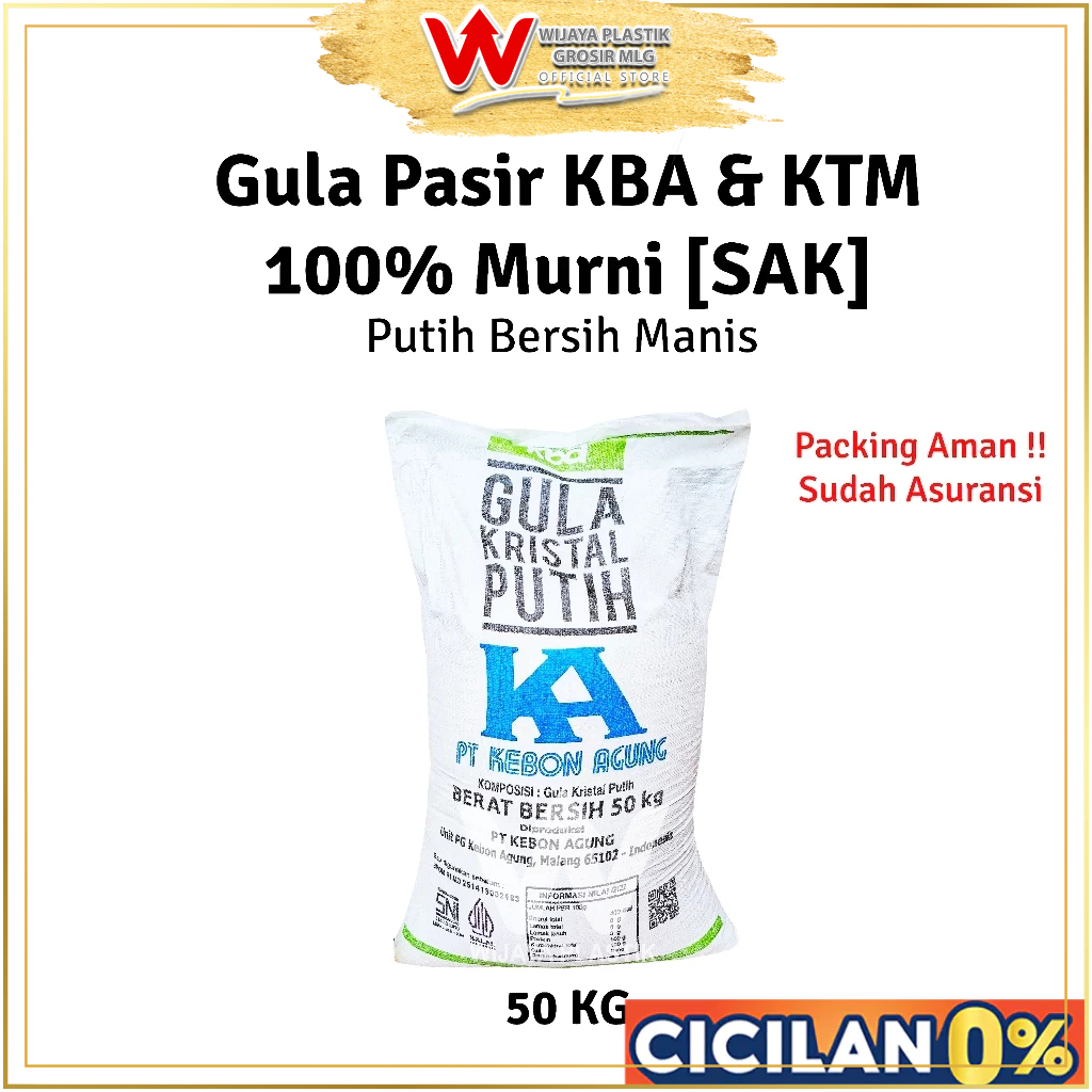 [GROSIR 1 SAK] Gula Pasir 20 24 50 KG @SAK DUS | KBA KTM lokal murni manis 100% Asli & Putih Bersih 