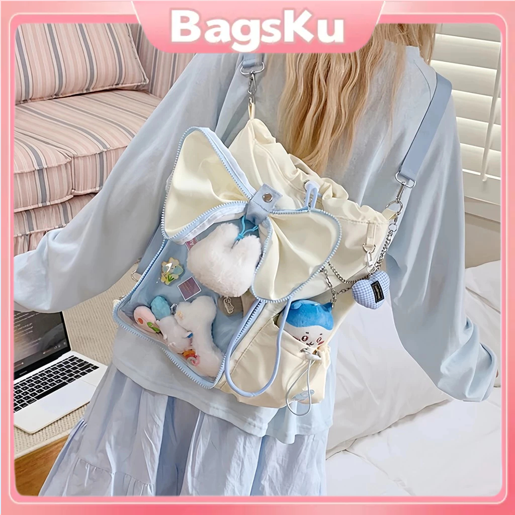 [COD]Tas Pamer Boneka Kapas Tas Ransel Estetik Selempang Ganda  Tas Ransel Serut Anime 20CM Doll Ita