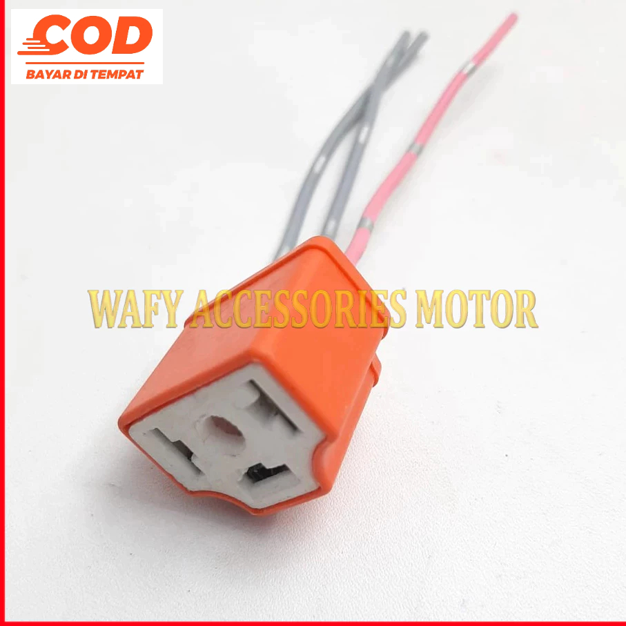 Fitting Lampu Depan Soket H4 Keramik Motor Mobil Vixion Verza Megapro Dll