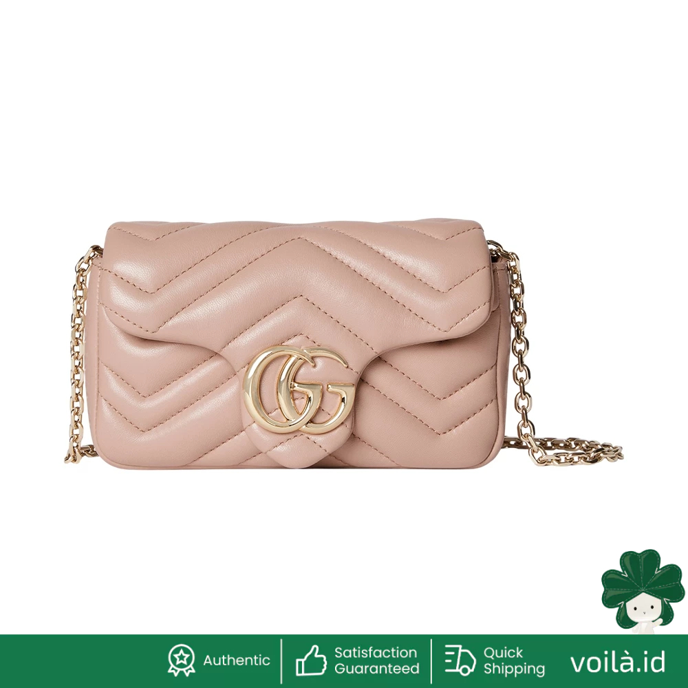 GG Marmont Mini Chain Bag Pink Beige Ghw