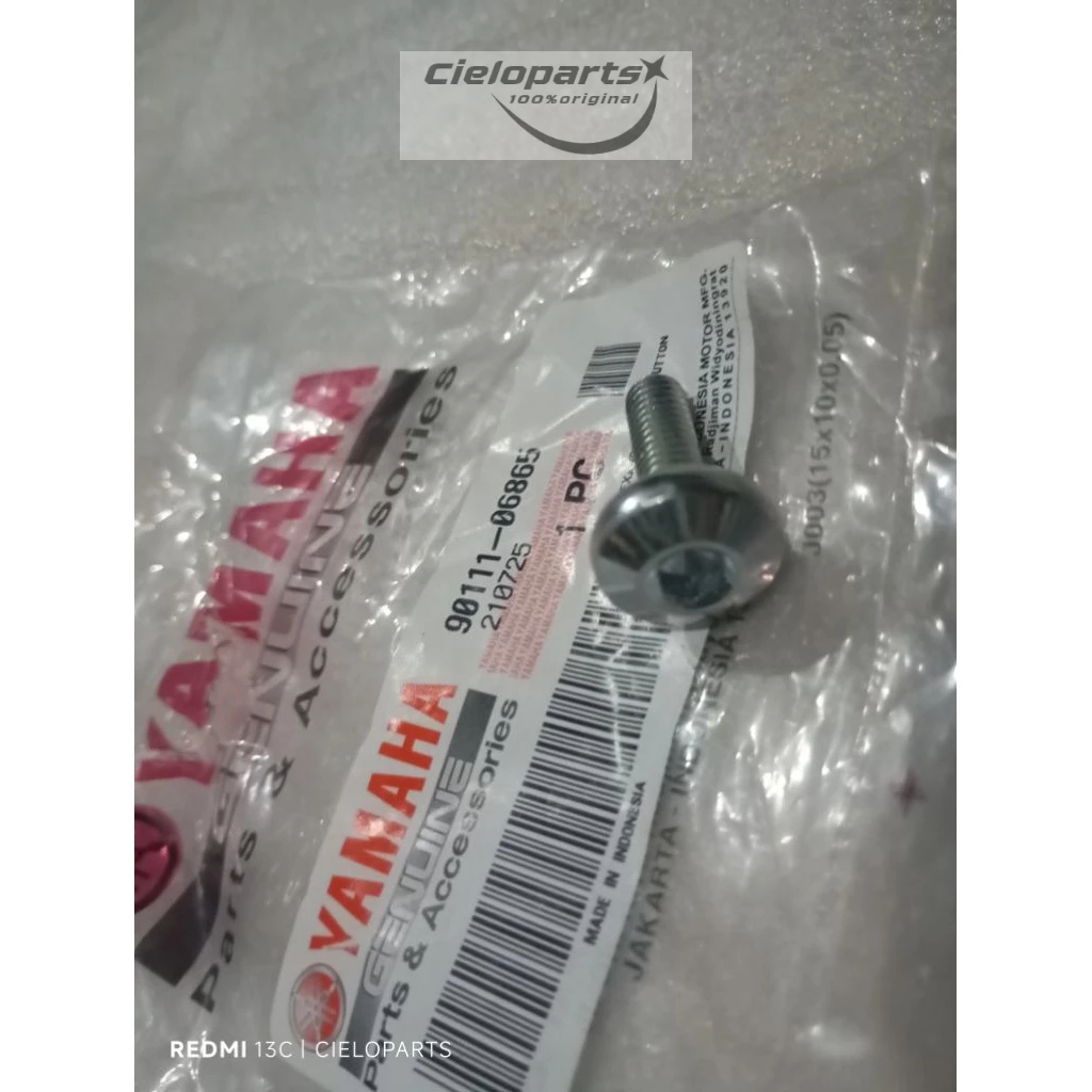Baut Gantungan Barang Yamaha Mio M3 Z, Soul GT, XRide 125, Lexi, Freego 90111-06865 100%Original YGP