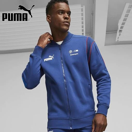 Puma Jaket Kasual Pria Bmw Mms Mt7 Sweat Jacket Pro Blue-M Colo 621213 04