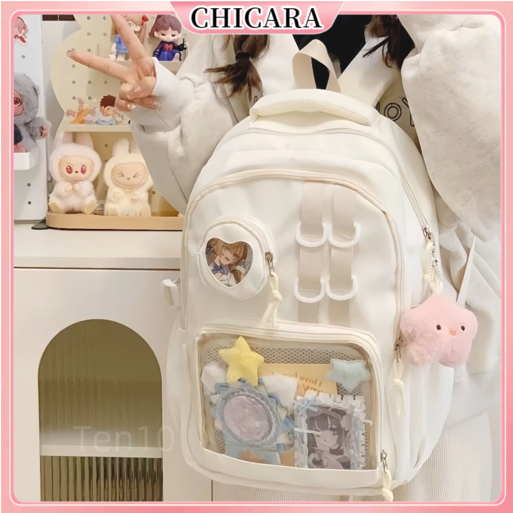 Tas Ransel Jepang/Ransel Transparan Wanita/Tas Sekolah Transparan Lucu Anak Wanita Perempuan/Tas Ran
