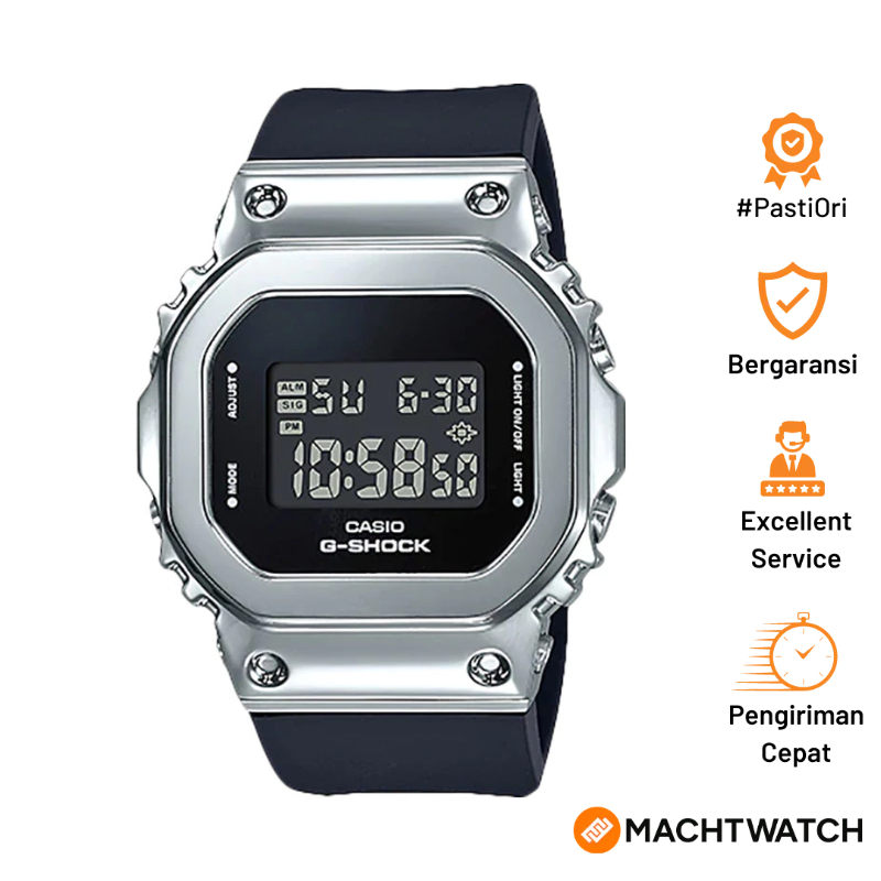 [PAYDAY] Jam Tangan Wanita Casio G-Shock GM-S5600-1DR S Series Metal Square Ladies Digital Dial Blac