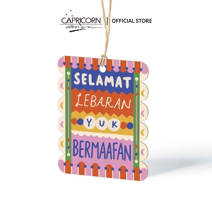 Capricorn Design Gift Tag Lebaran Minimalist Isi 1| Hang Tag Idul Fitri Aesthetic Premium - HTF 211