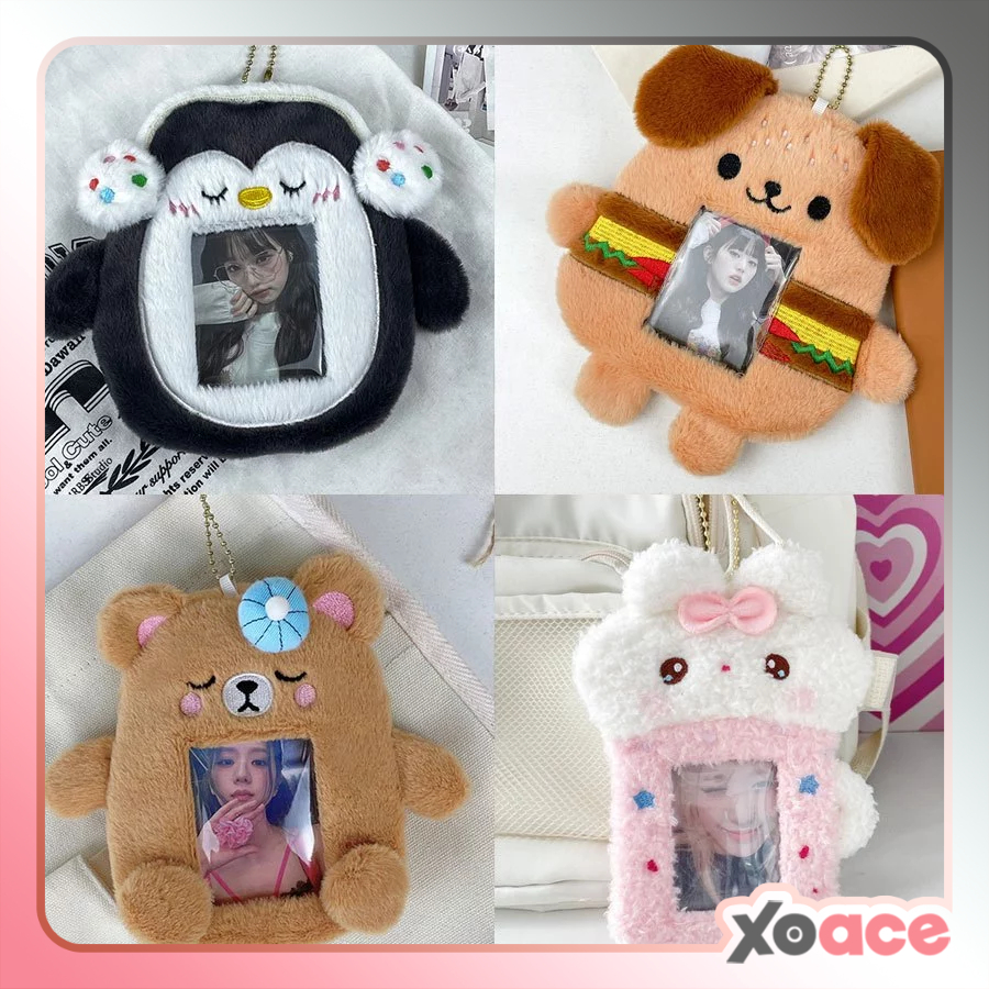 Plush Photocard Case Photo Card Holder Boneka Gantungan Kunci ID Card Keychain Penguin KCO4387