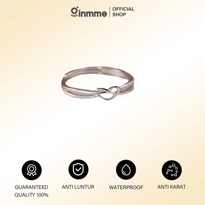 Ginmme Cincin Titanium Salib Cinta Anti Karat