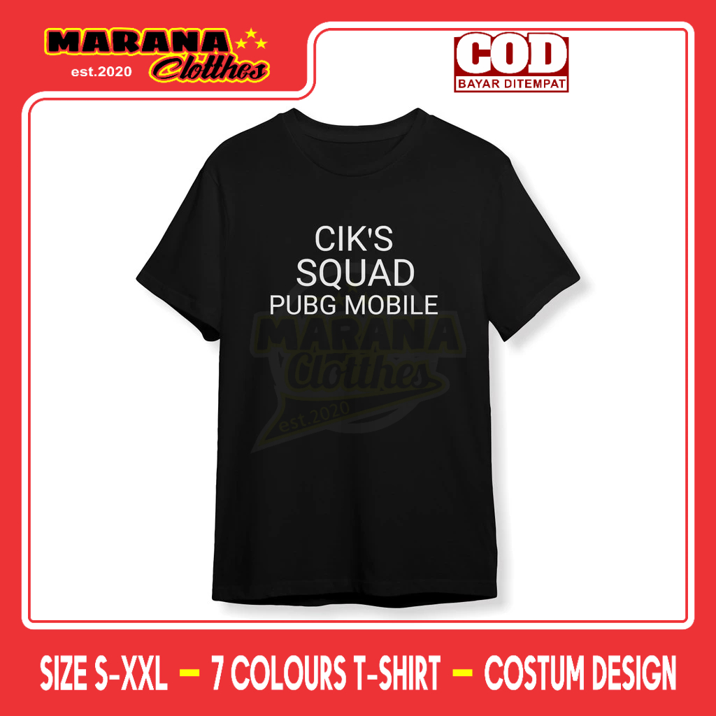 Kaos CIKS SQUAD PUBG MOBILE Baju Game
