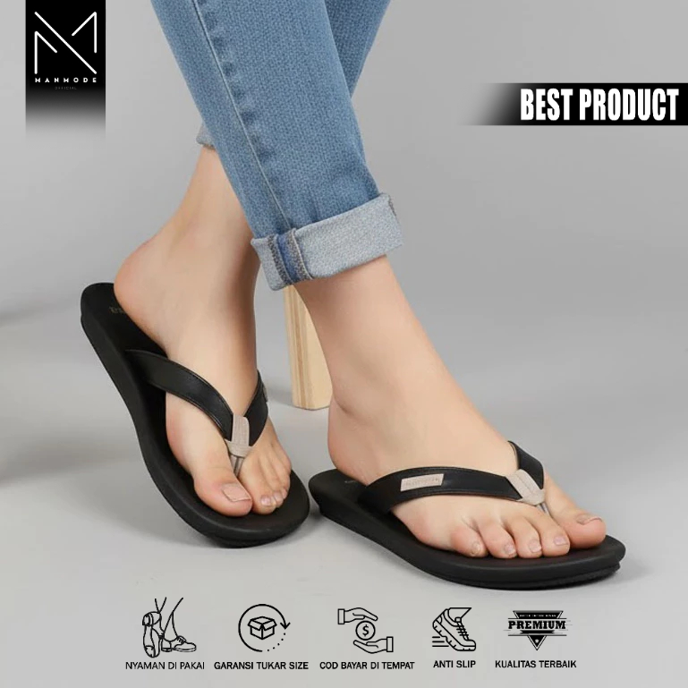 Sandal Sendal Jepit Kulit Asli Pria Cowok Ori Murah Terbaru - BIAN