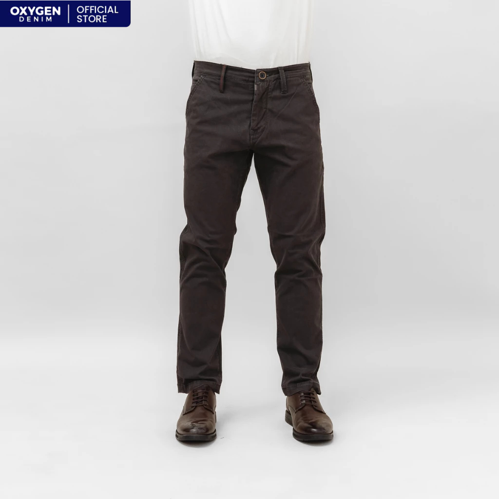 Oxygen Denim 705S Prime C Chino Pants Straight Fit Stretch - Stone (1939)