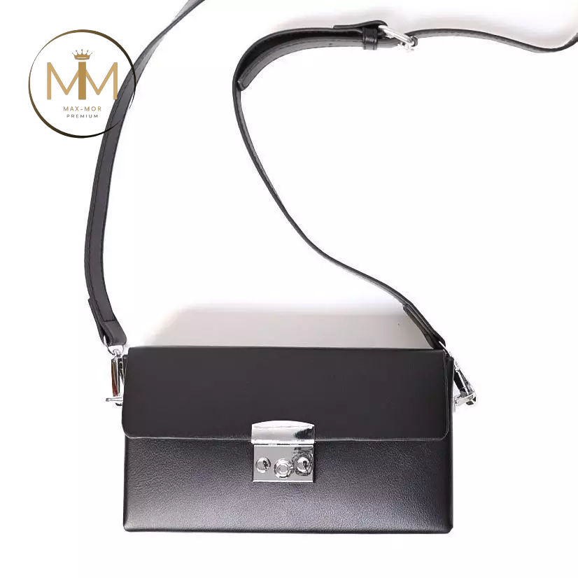 MaxMor M300 Tas Selempang Hitam Elegan PU Leather • Sling Bag Fashion Kekinian