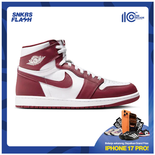 NIKE 1 Retro High Og Artisanal Team Red Sepatu Sneakers Pria - DZ5485160 - Size 40