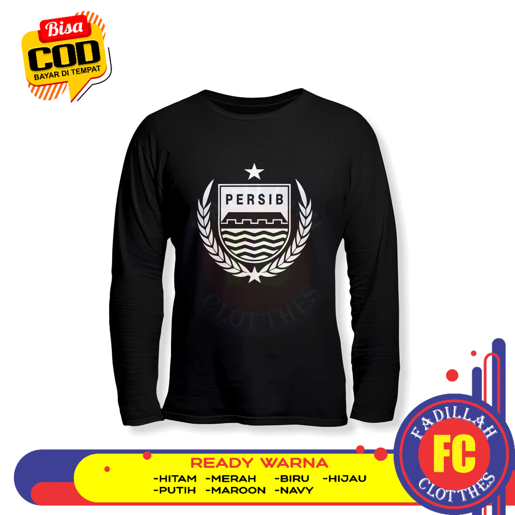 Baju Kaos Persib Logo Keren Lengan Panjang Baju Sport