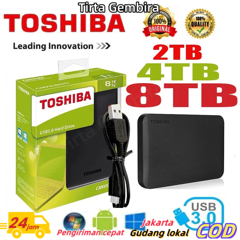 Original Toshiba Harddisk eksternal Original hard disk drive external WD 1TB 2TB 4TB usb3.0 HDD untu