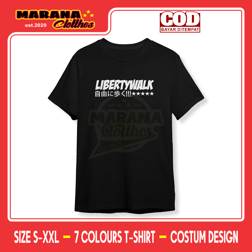 Kaos Liberty Walk Logo Baju Otomotif
