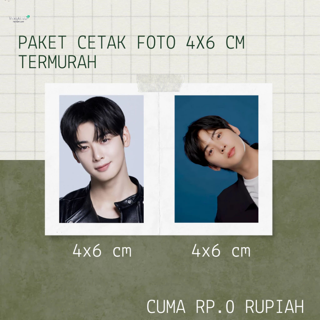 Cetak PAS PHOTO 4X6 Kertas Doff Kualitas Lab