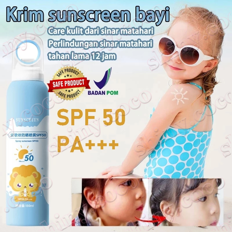 Anak & Bayi Sunscreen Spray SPF 50 PA+++ All Day Light Sunscreen Mist Aman Sunscreen Skincare Untuk 