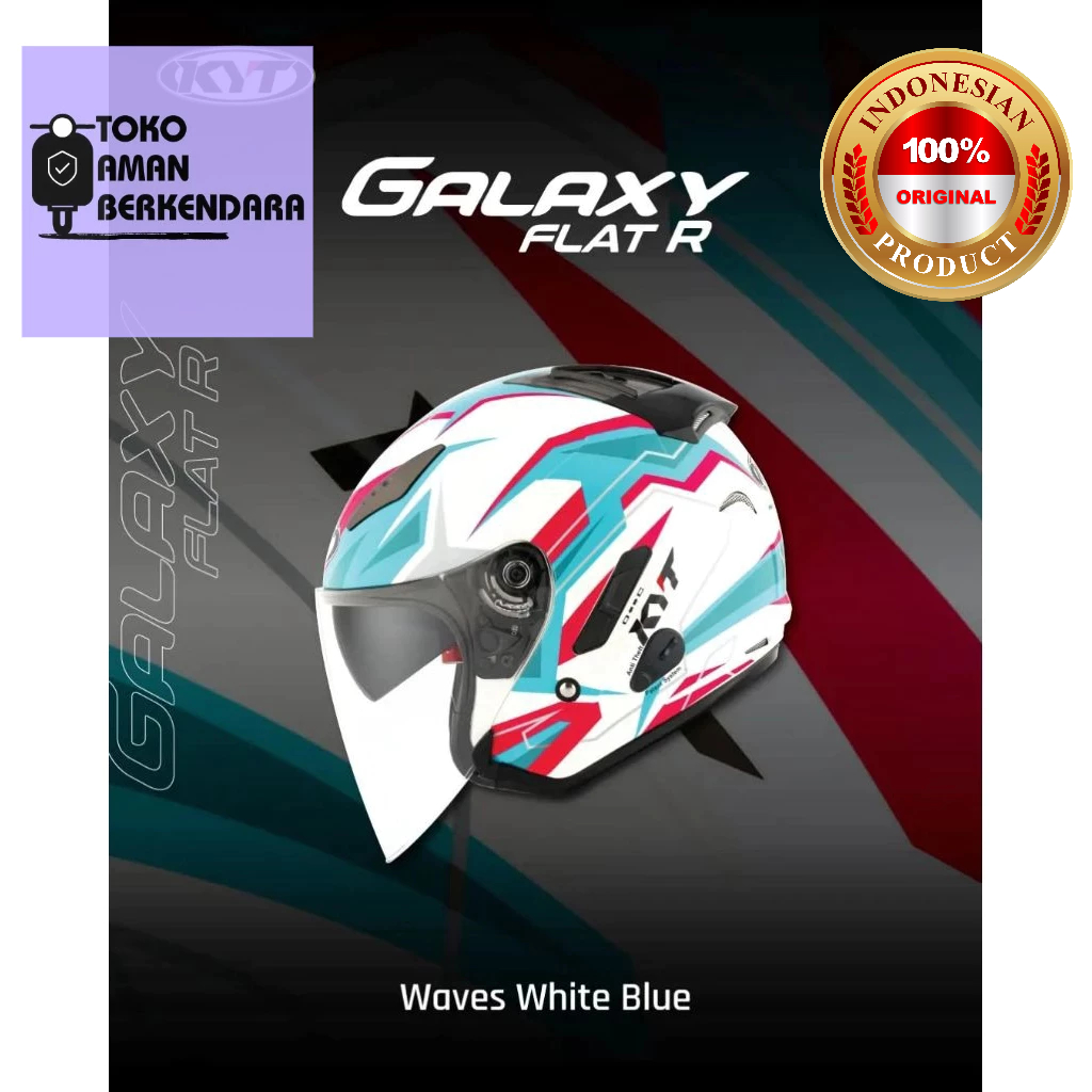 Helm KYT Galaxy Flat R motif Waves